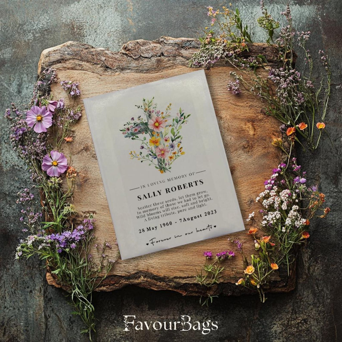Wildflower Memorial Seed Favours – Meadow Bouquet