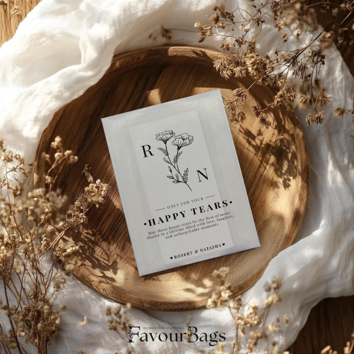 Only for Your Happy Tears Wedding Tissue Packs – Floral