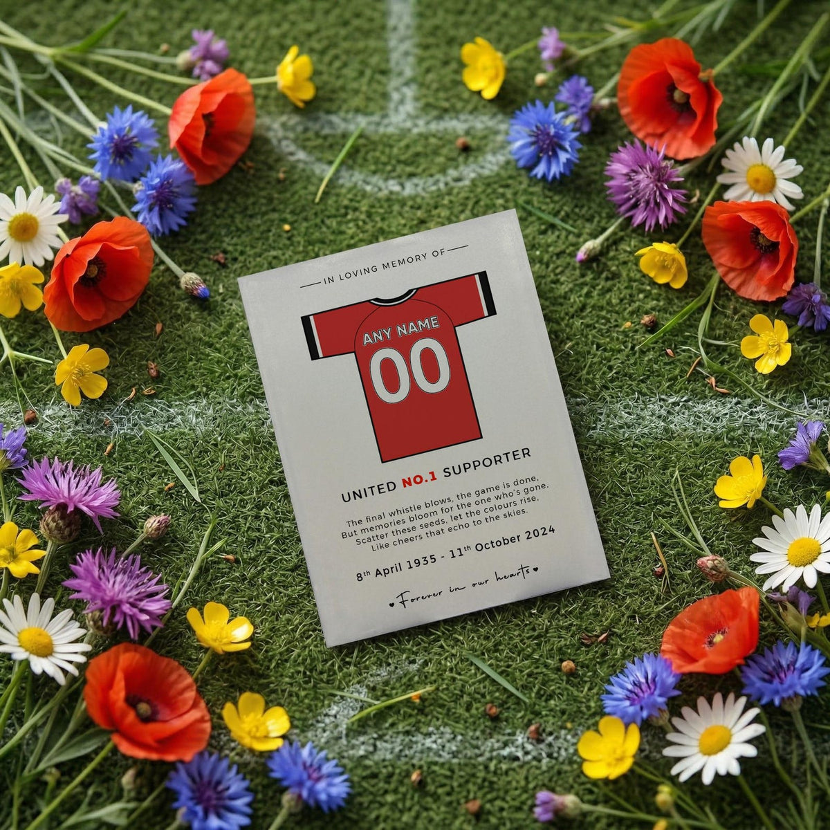 Football Memorial Wildflower Seed Favours
