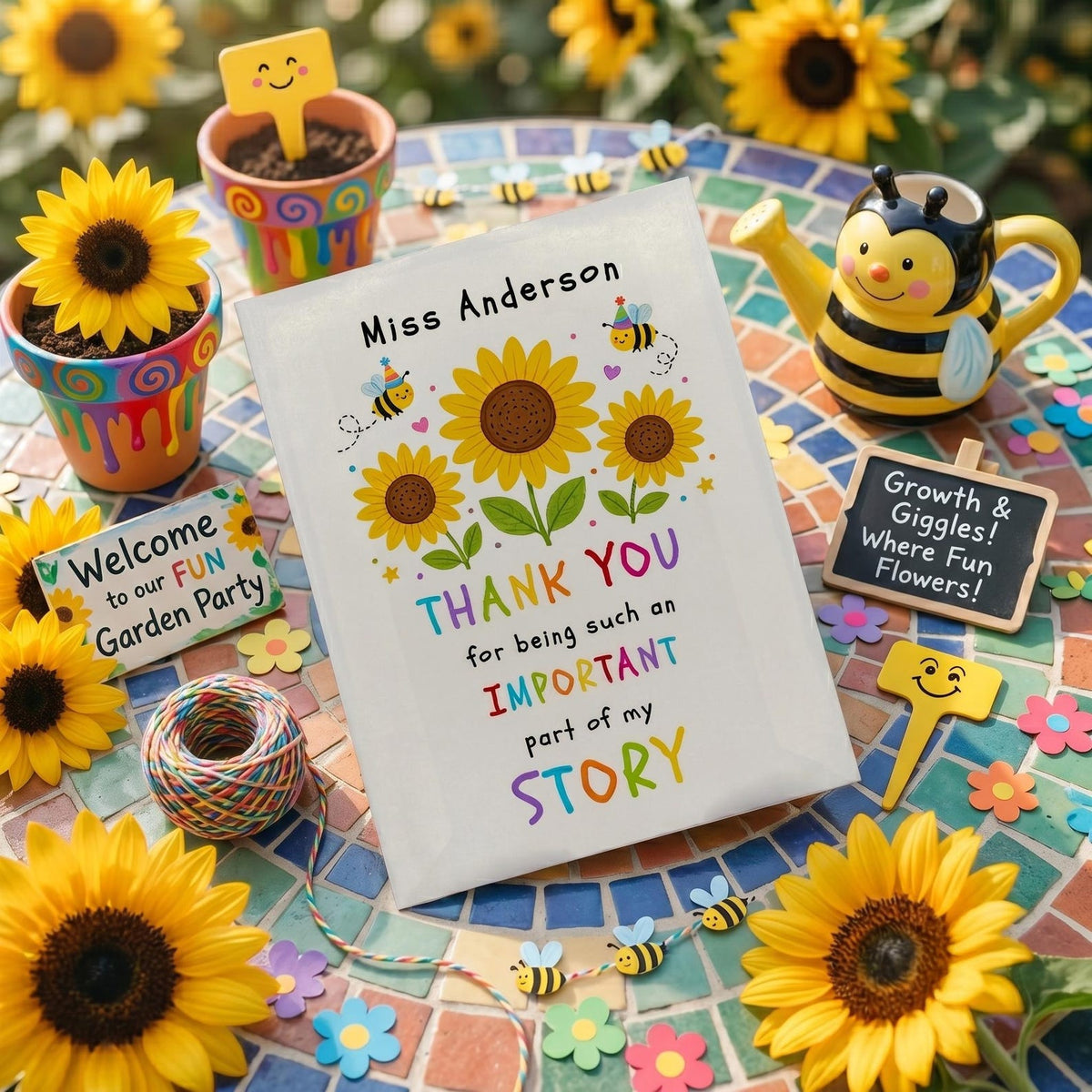 Important Part of My Story Sunflower Teacher Gifts