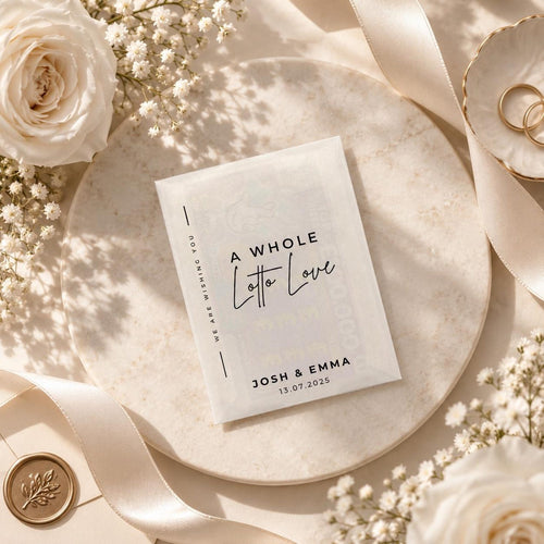 A Whole Lotto Love Wedding Scratch Card Packets