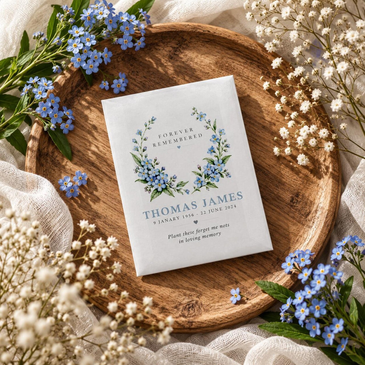 Forever Remembered Forget-Me-Not Seed Favours