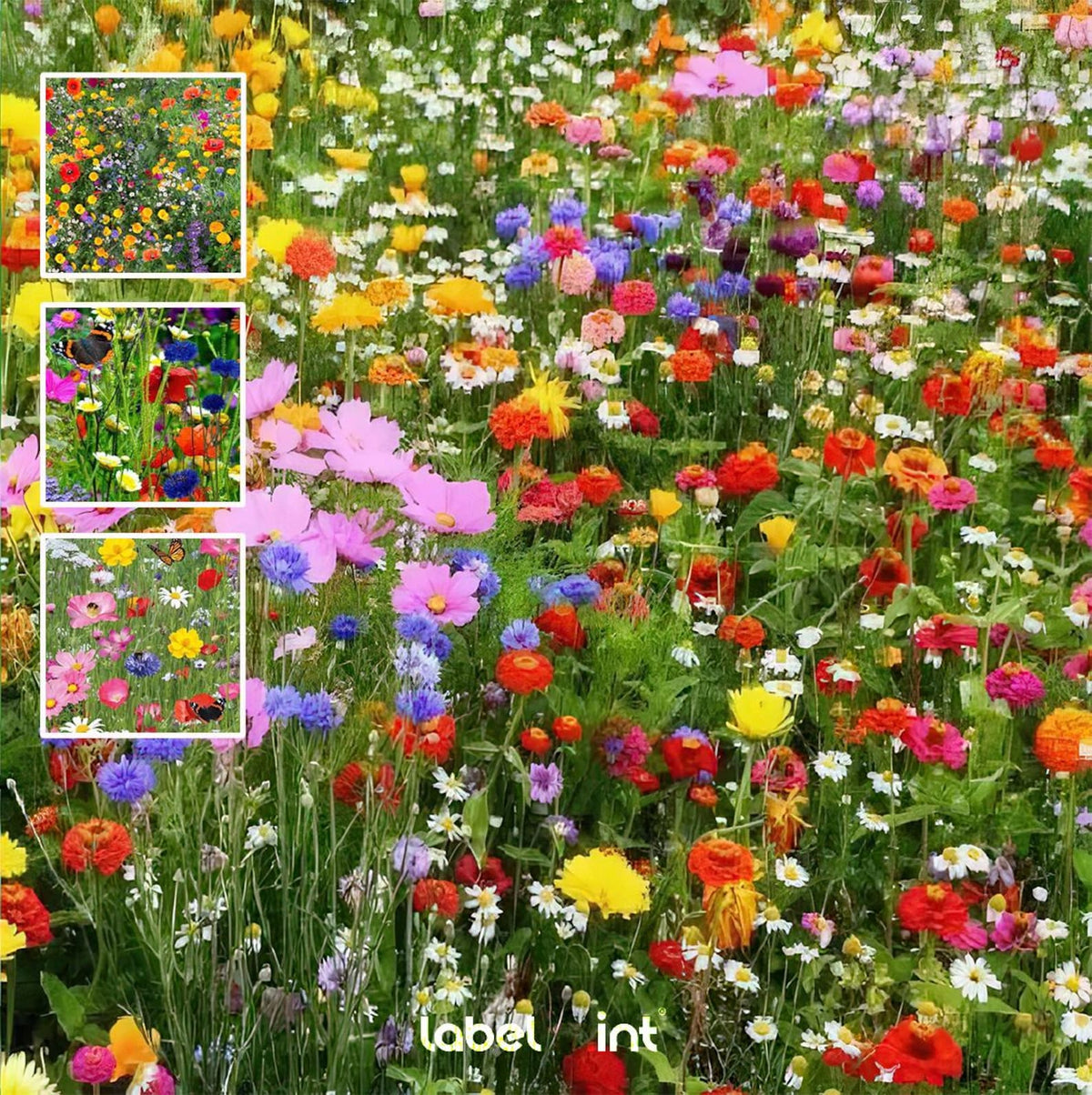 Colourful wildflower meadow